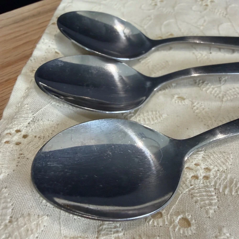Vintage Monogram Stainless Korea Demitasse Spoons‎ 5